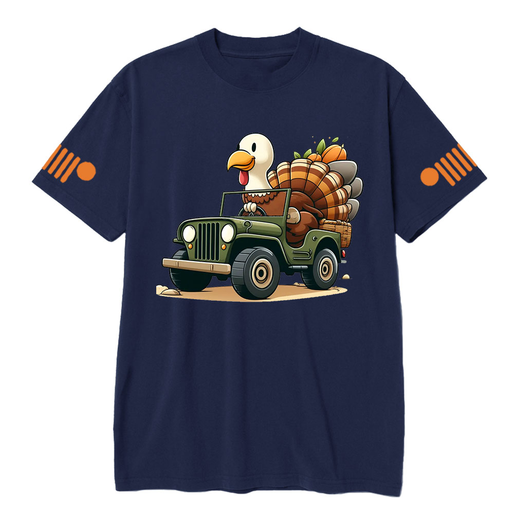 Funny Turkey Drive a Jp Thanksgiving Day T-Shirt