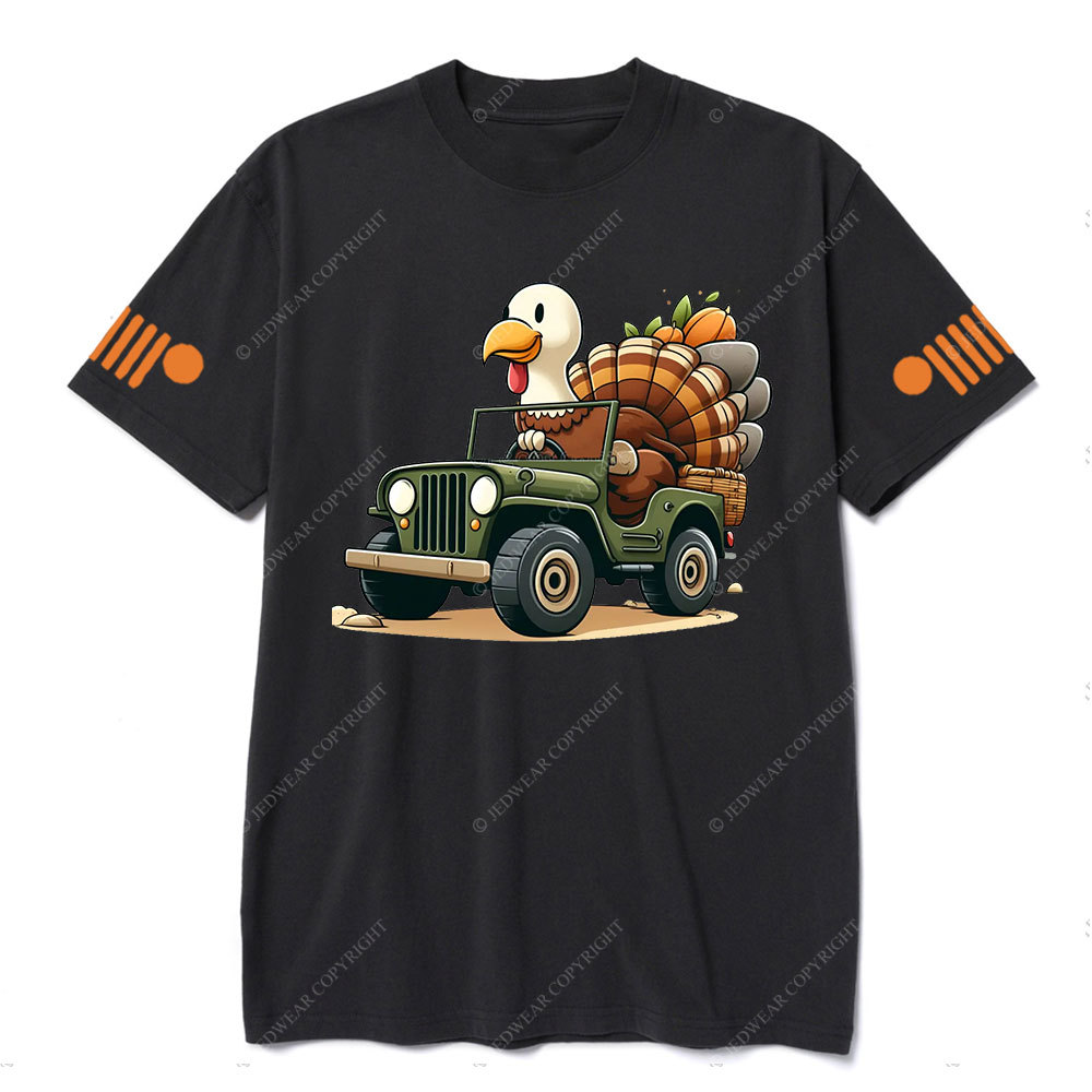 Funny Turkey Drive a Jp Thanksgiving Day T-Shirt