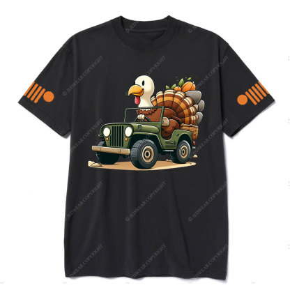 Funny Turkey Drive a Jp Thanksgiving Day T-Shirt