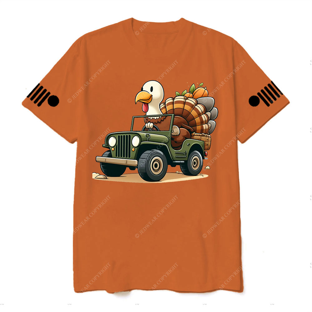 Funny Turkey Drive a Jp Thanksgiving Day T-Shirt
