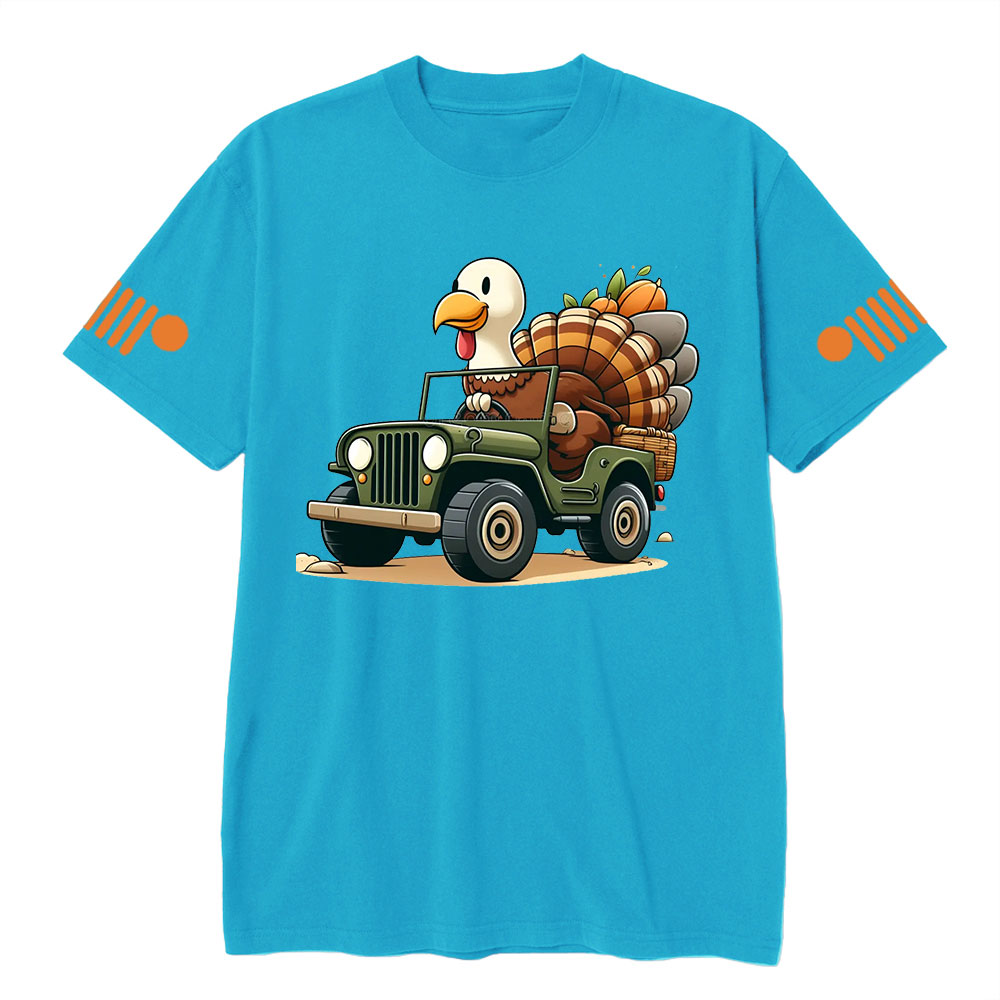 Funny Turkey Drive a Jp Thanksgiving Day T-Shirt