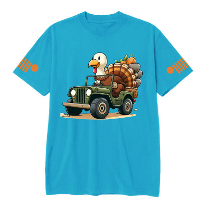 Funny Turkey Drive a Jp Thanksgiving Day T-Shirt