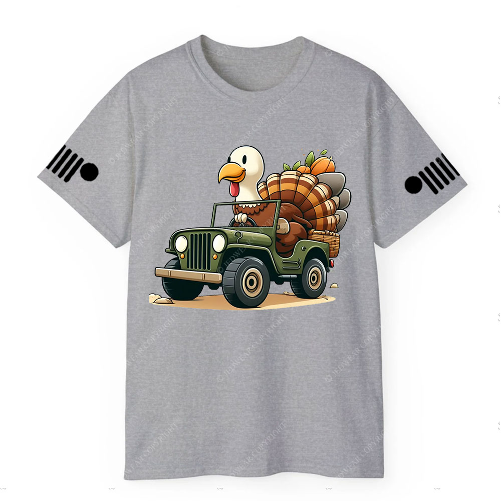 Funny Turkey Drive a Jp Thanksgiving Day T-Shirt