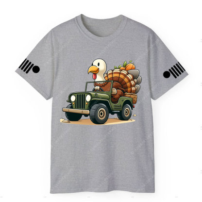 Funny Turkey Drive a Jp Thanksgiving Day T-Shirt