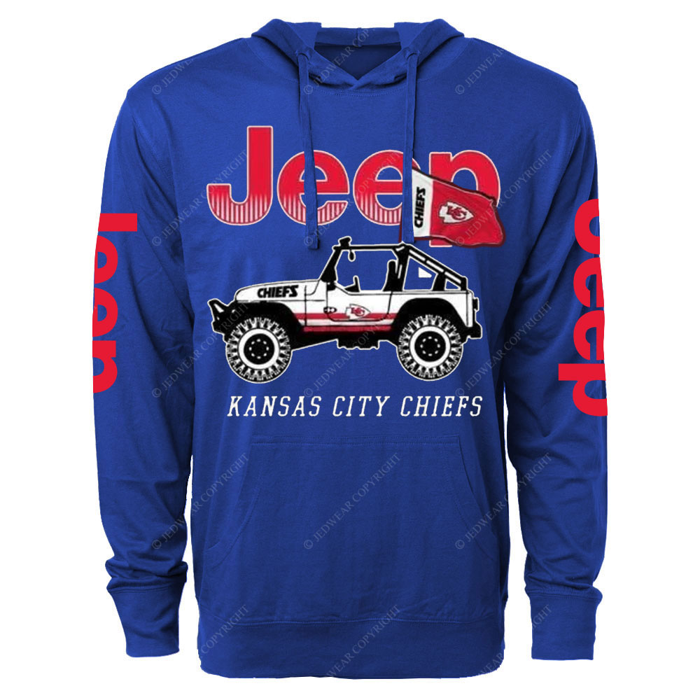 Kansas City Chiefs Jp Flag Oversized Lightweight Hoodie