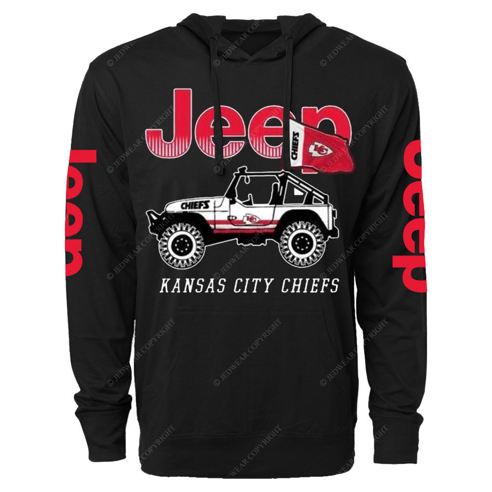 Kansas City Chiefs Jp Flag Oversized Lightweight Hoodie