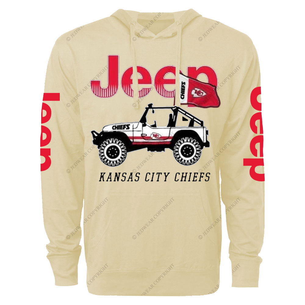 Kansas City Chiefs Jp Flag Oversized Lightweight Hoodie