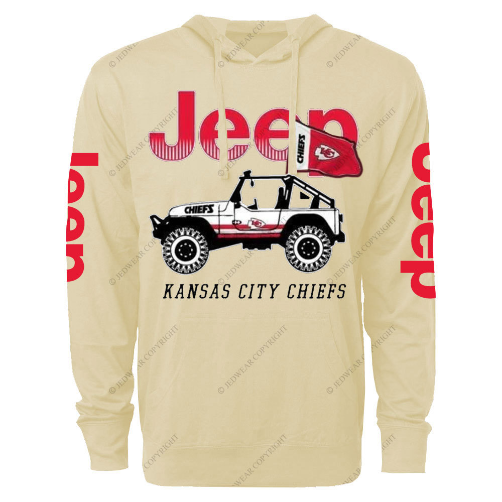 Kansas City Chiefs Jp Flag Oversized Lightweight Hoodie