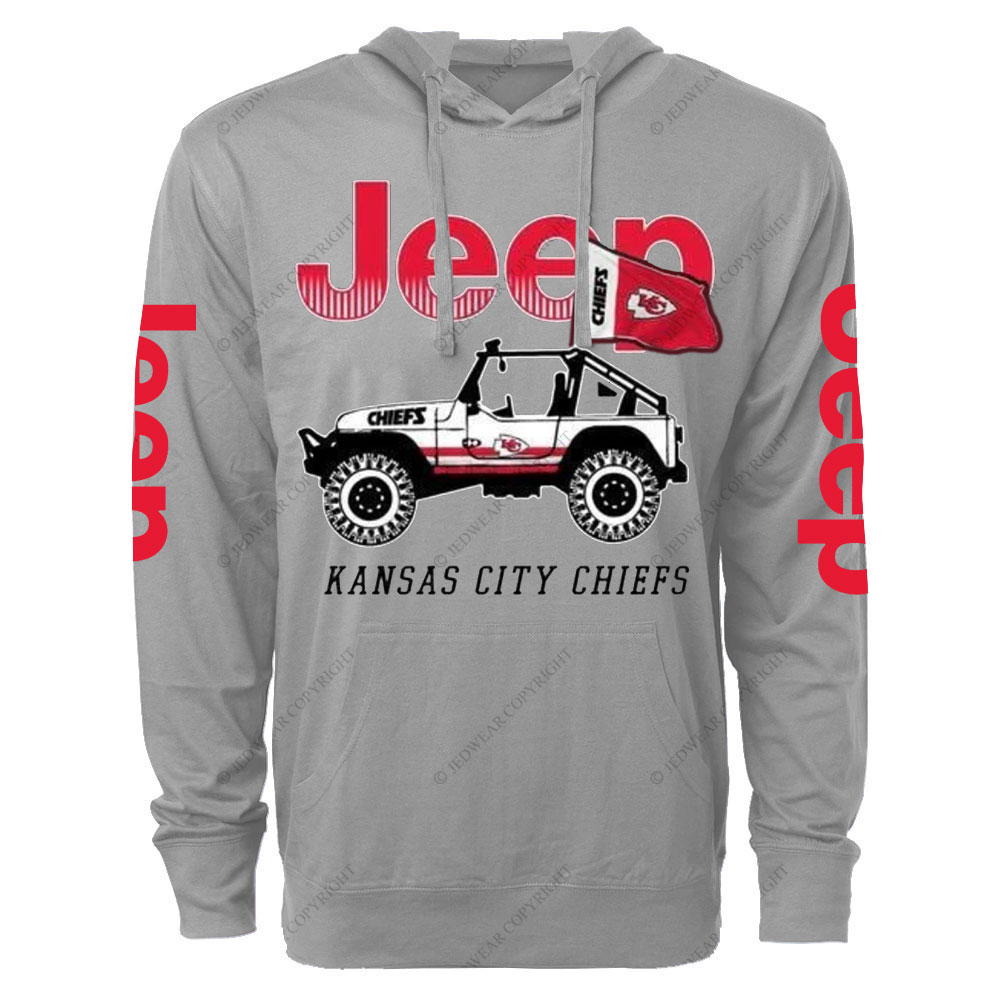 Kansas City Chiefs Jp Flag Oversized Lightweight Hoodie