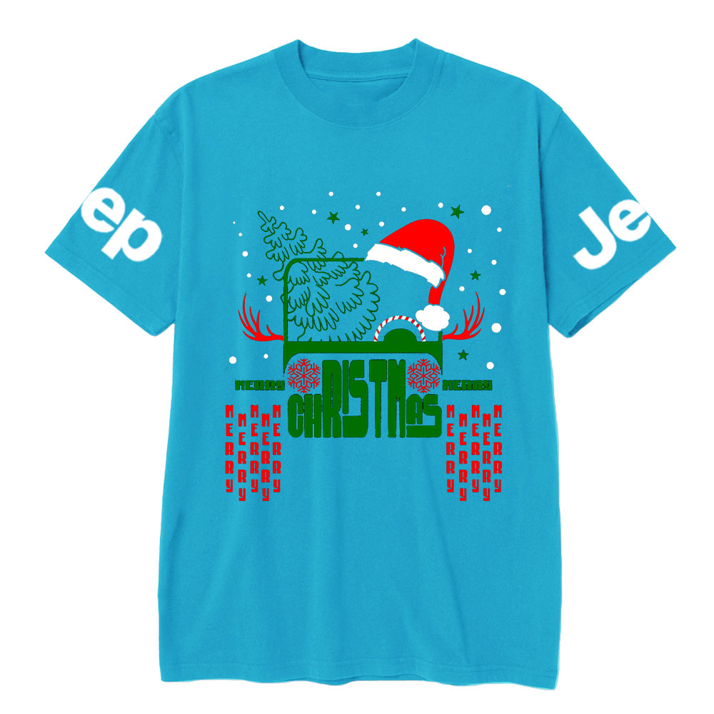Christmas Off Road Car Santa Hat Jp T-Shirt