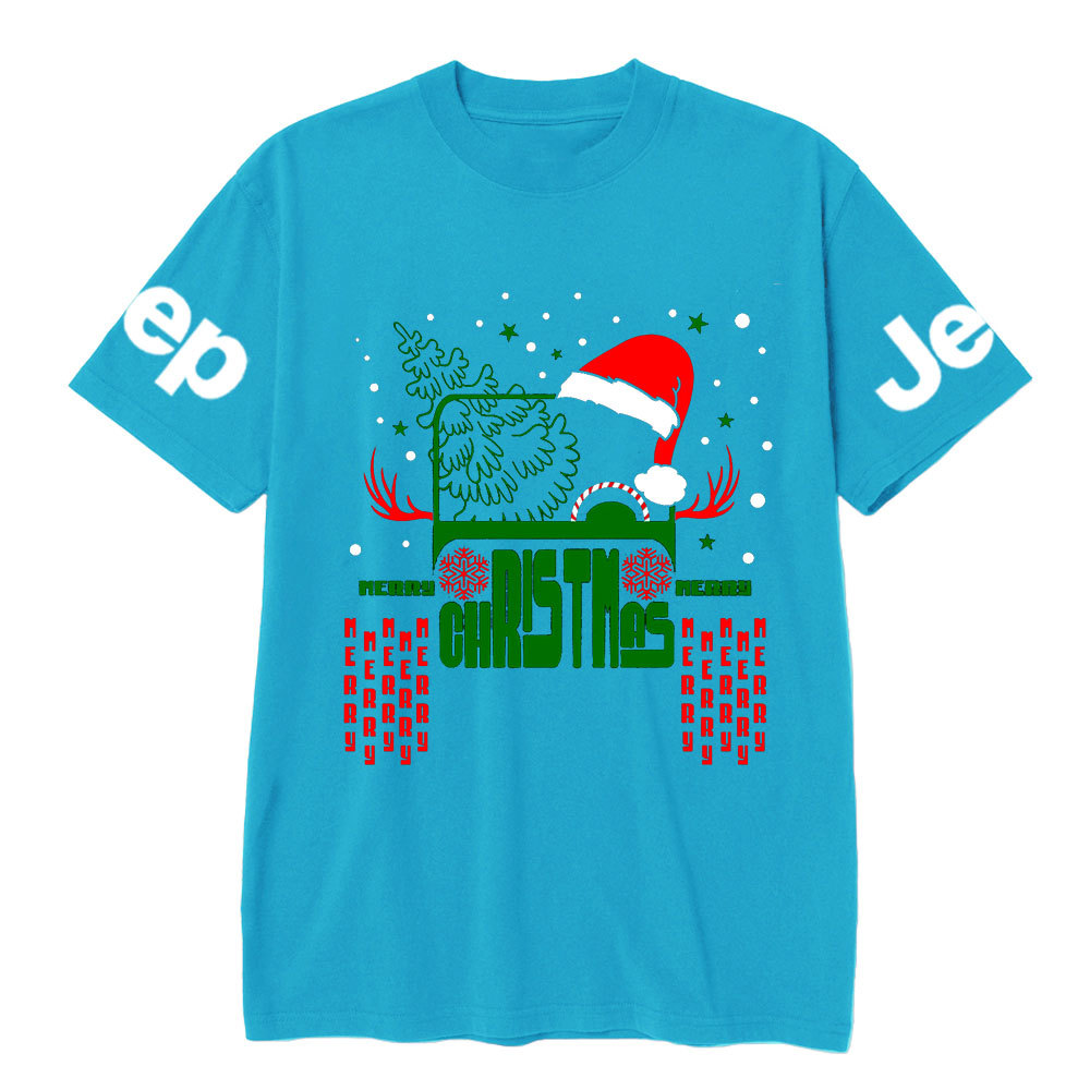 Christmas Off Road Car Santa Hat Jp T-Shirt