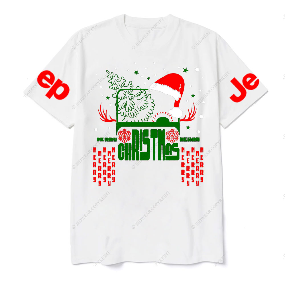 Christmas Off Road Car Santa Hat Jp T-Shirt