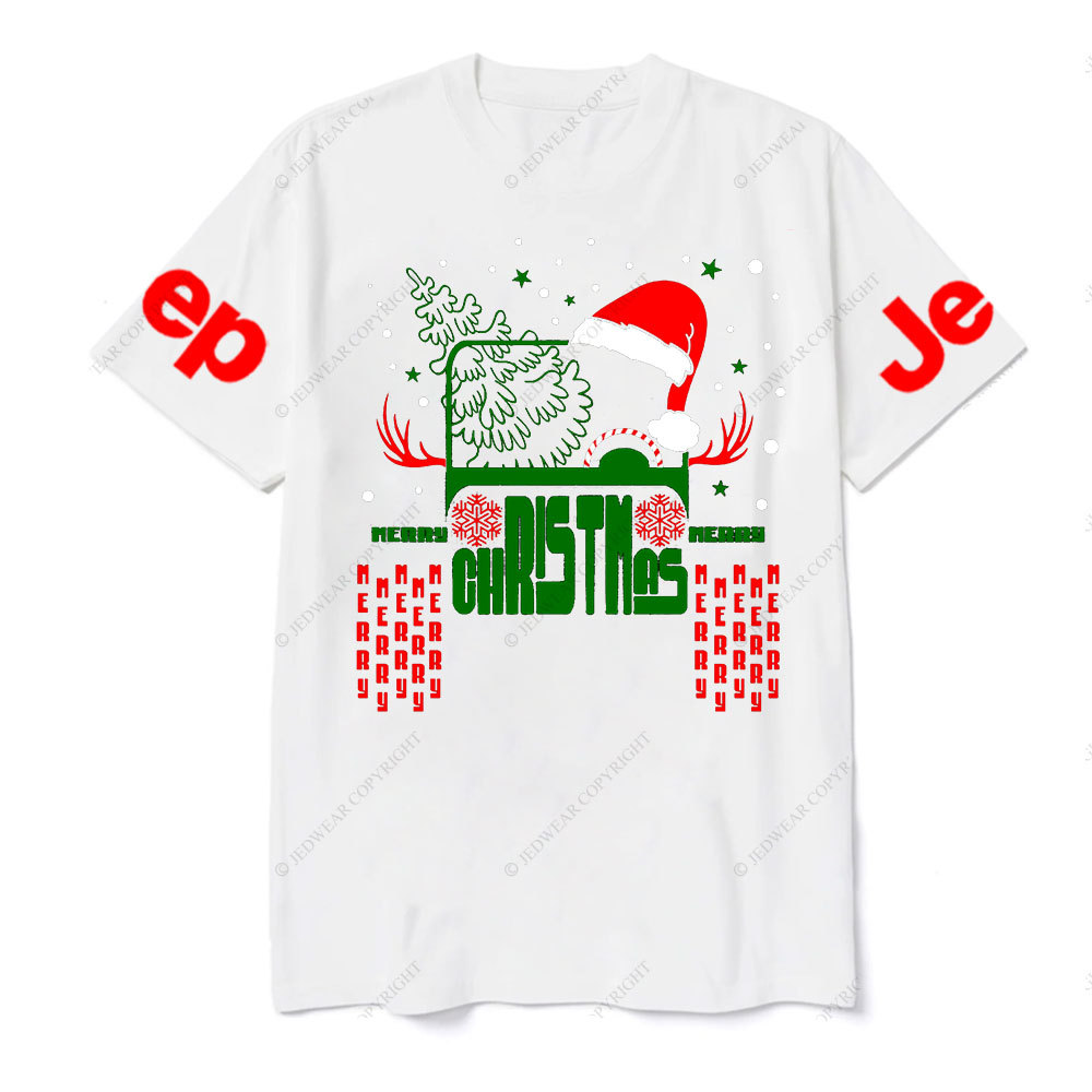 Christmas Off Road Car Santa Hat Jp T-Shirt