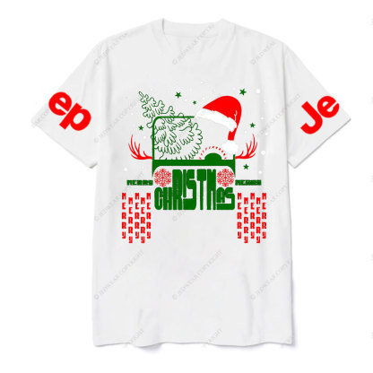 Christmas Off Road Car Santa Hat Jp T-Shirt