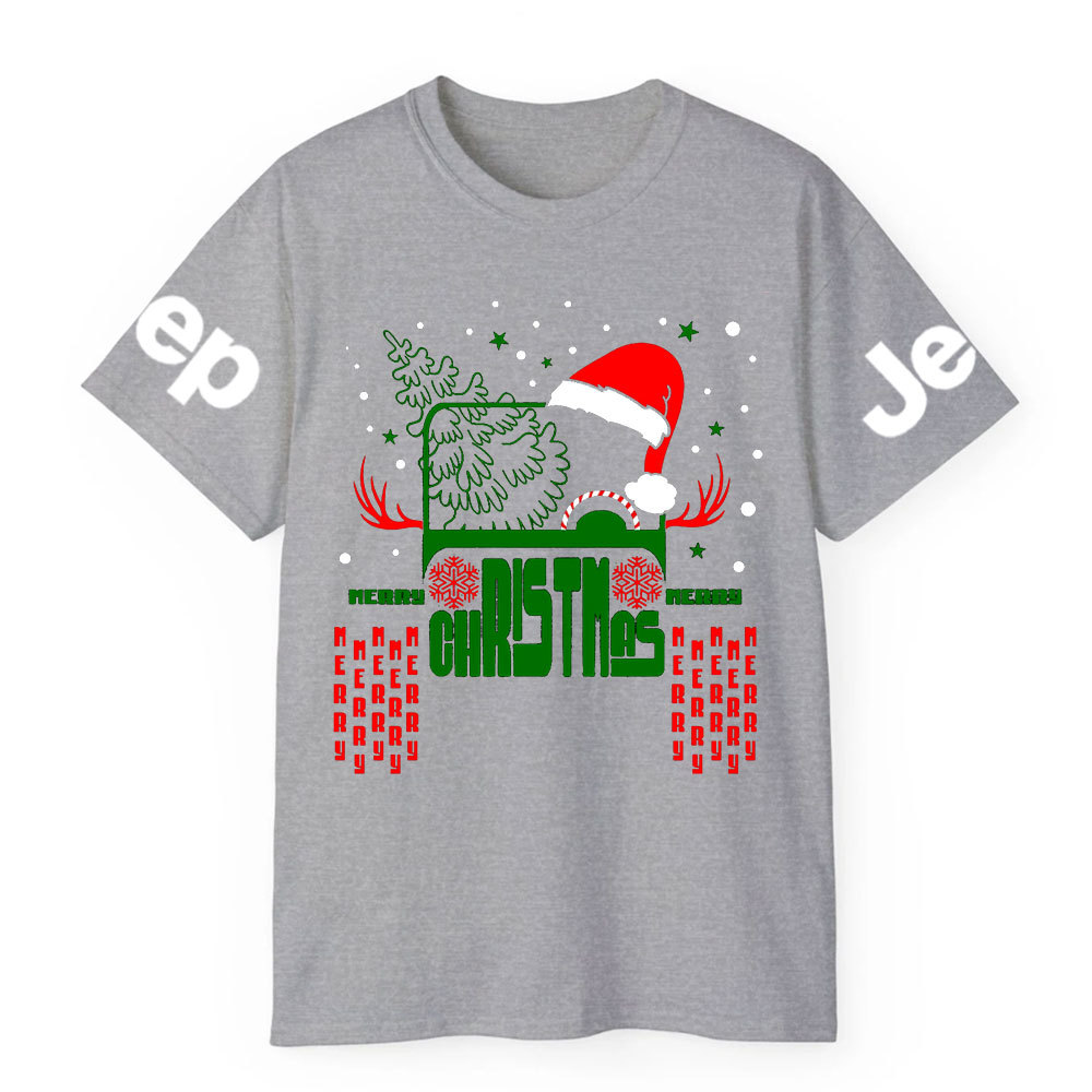 Christmas Off Road Car Santa Hat Jp T-Shirt