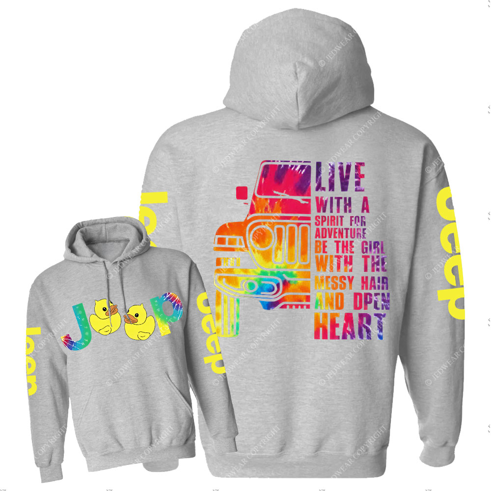 Live With A Spirit For Adventure Jp Lover Tie Dye Women Casual Hoodie