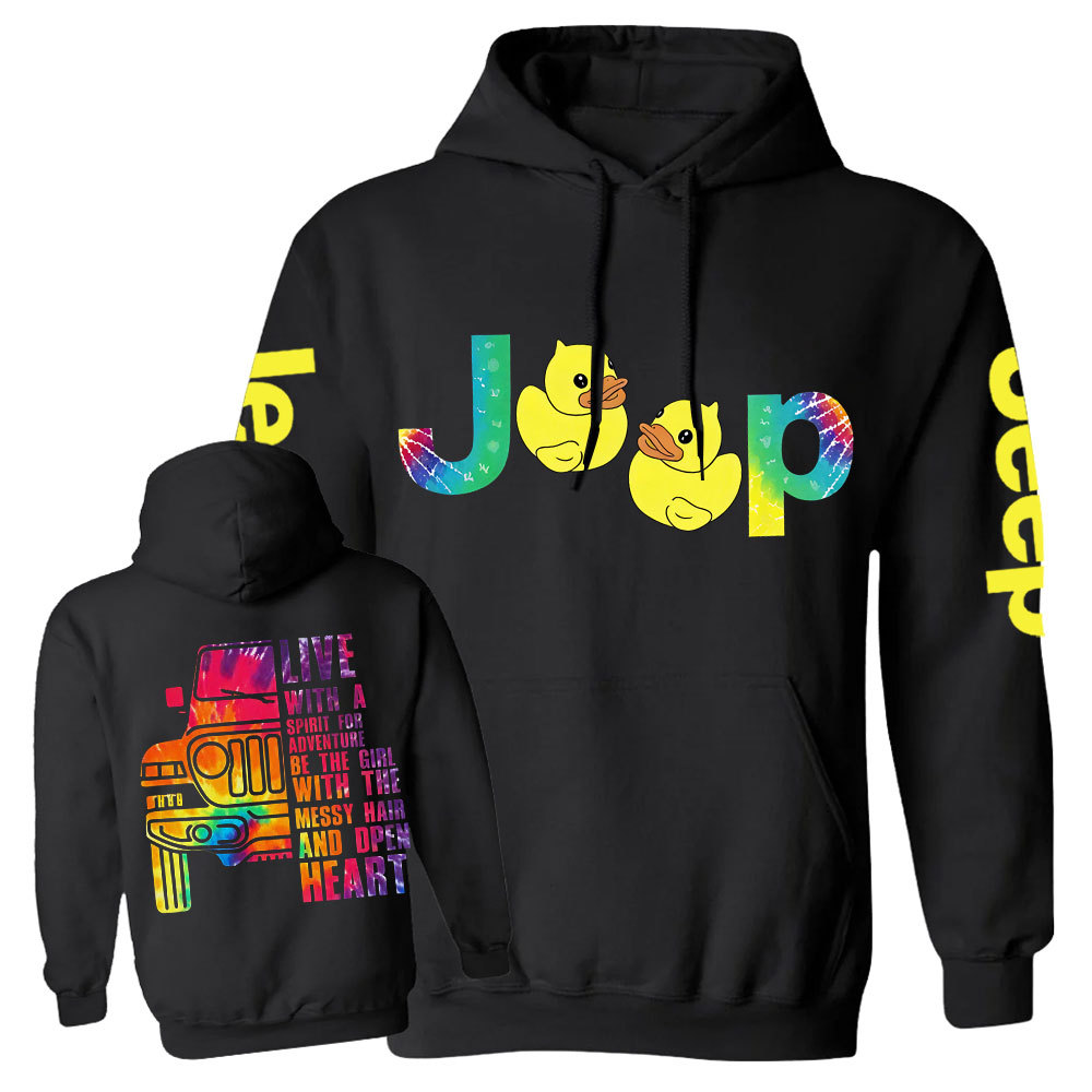 Live With A Spirit For Adventure Jp Lover Tie Dye Women Casual Hoodie