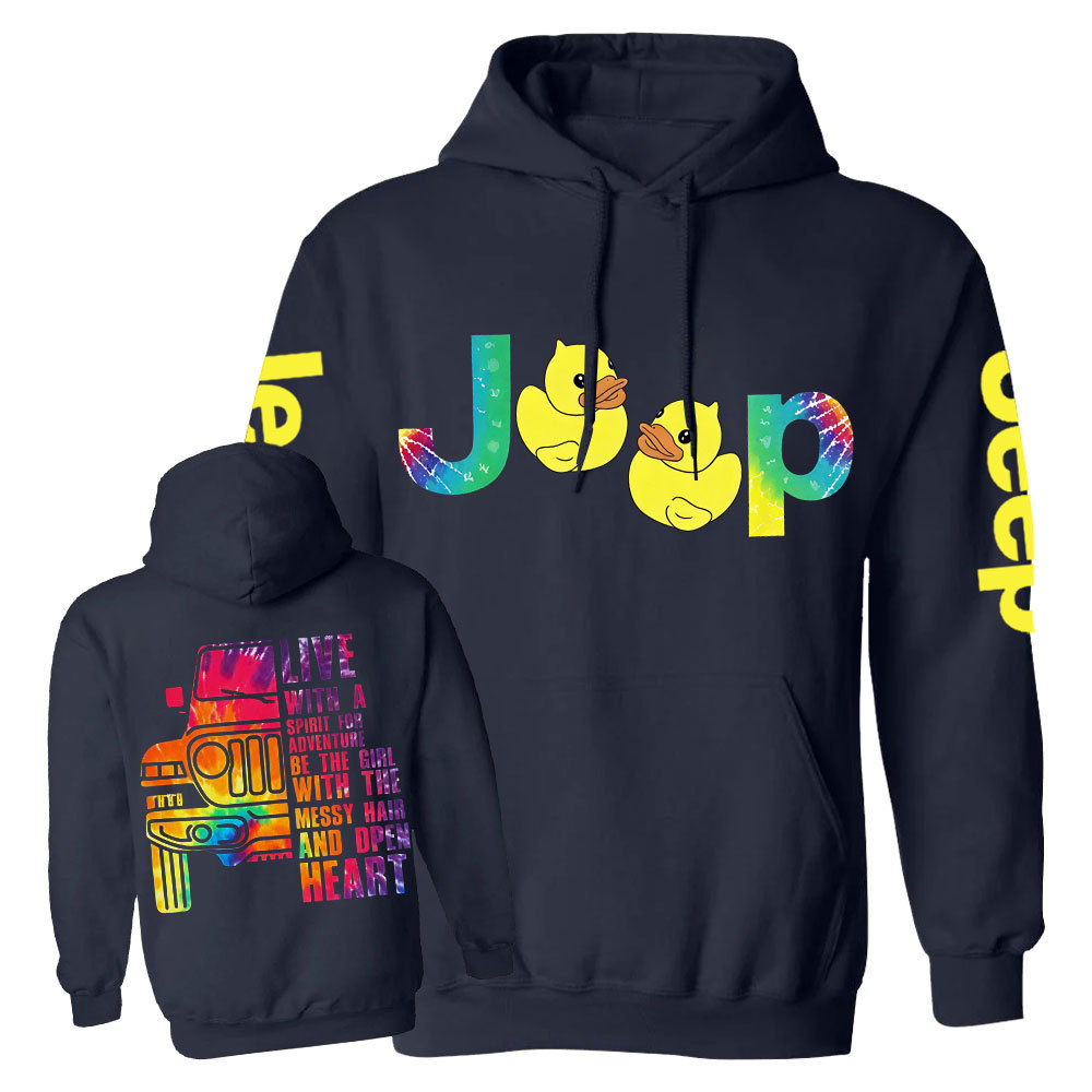 Live With A Spirit For Adventure Jp Lover Tie Dye Women Casual Hoodie