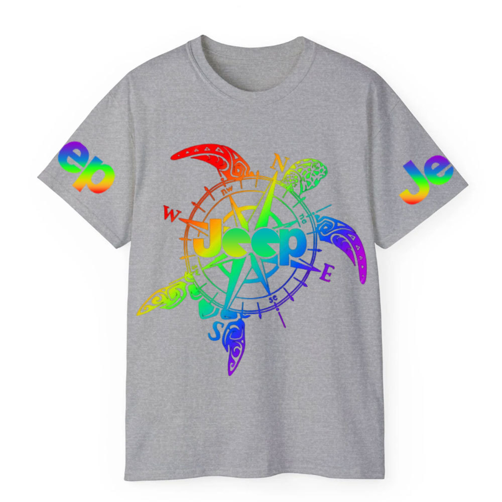 Sea Turtle Compass Jp Colorful T-Shirt