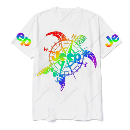 Sea Turtle Compass Jp Colorful T-Shirt