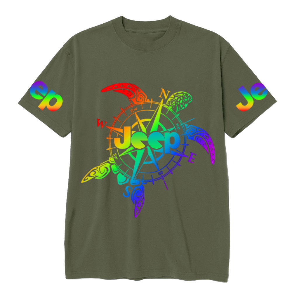 Sea Turtle Compass Jp Colorful T-Shirt