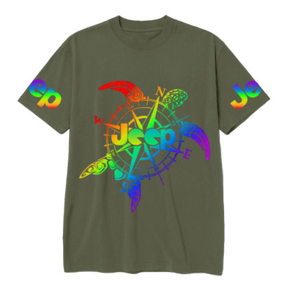 Sea Turtle Compass Jp Colorful T-Shirt