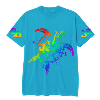 Sea Turtle Compass Jp Colorful T-Shirt
