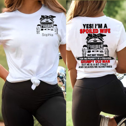 Spoiled Wife and Grumpy Old Man Jp Couple Personalized T Shirt