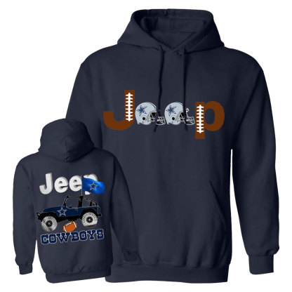 Cowboys Flag Blue Helemet Jp Casual Hoodie