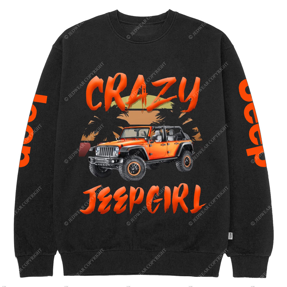 Crazy Jp Girl Crew Neck Sweatshirt