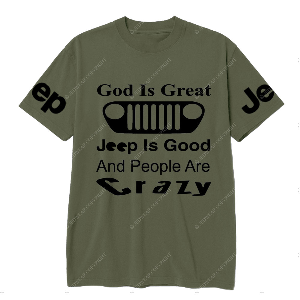 God Is Great, Jp Is Good and People Are Crazy Jp Grille T-Shirt