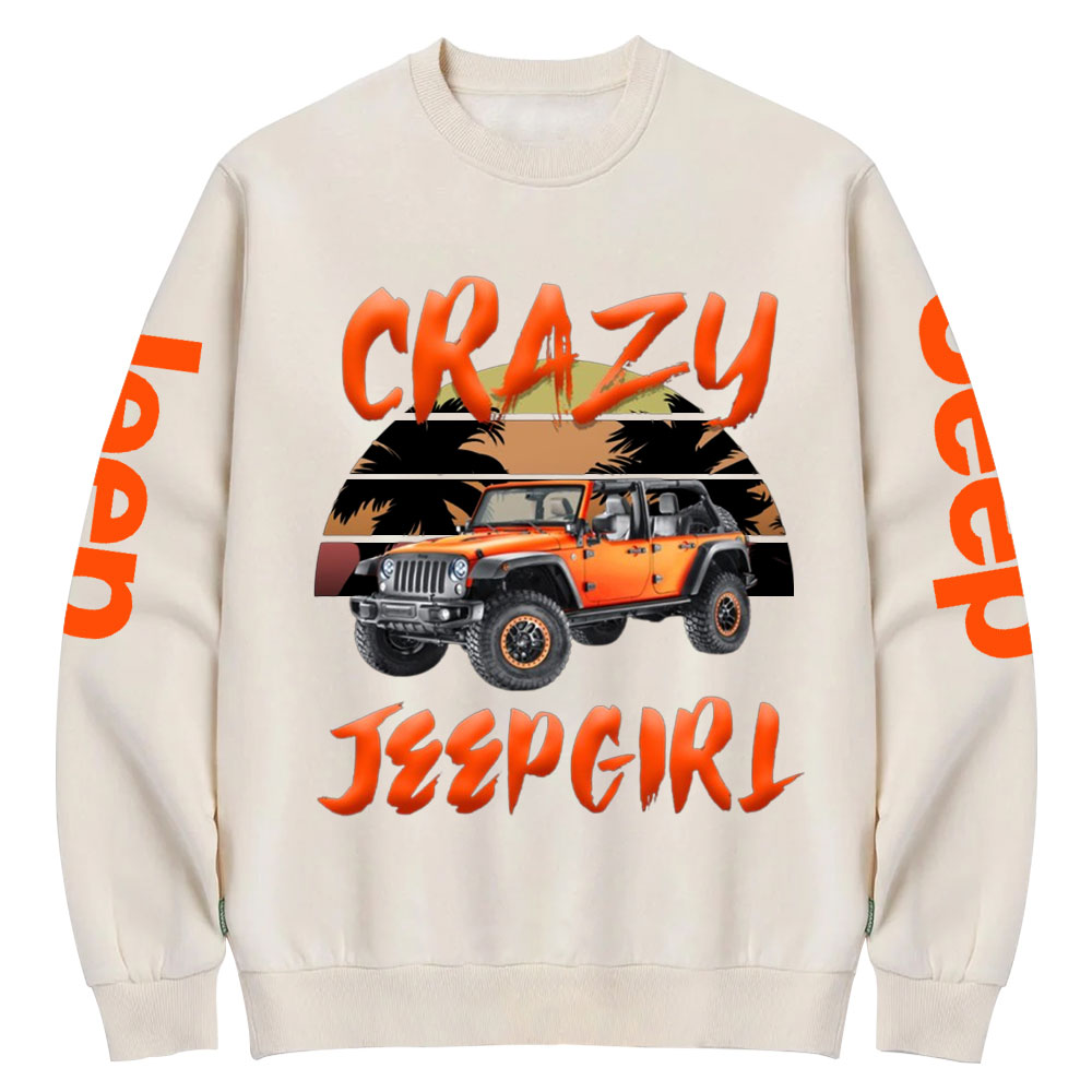 Crazy Jp Girl Crew Neck Sweatshirt