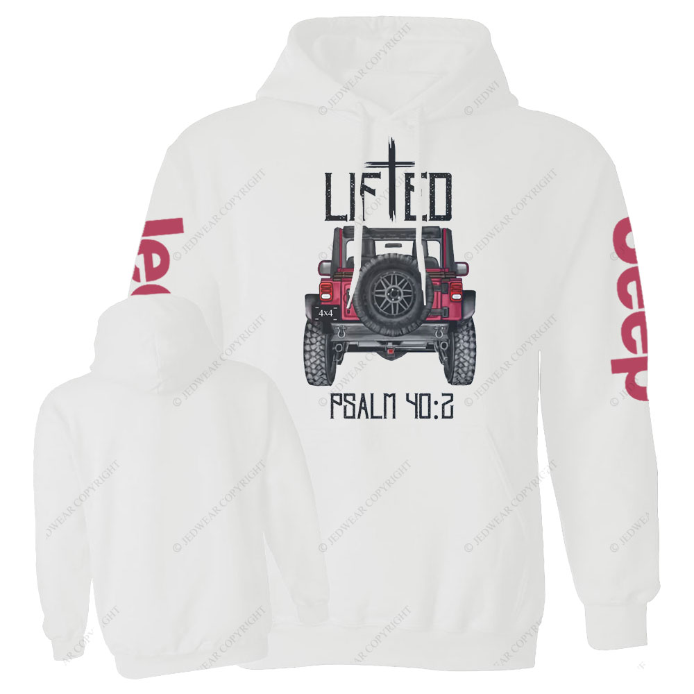 Christian "Lifted" 4x4 Truck Offroad Bible Verse Positive Vibes Jp Casual Hoodie