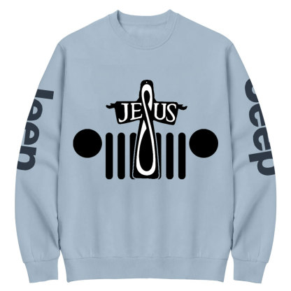 Jesus Cross Jp Grille Crew Neck Sweatshirt