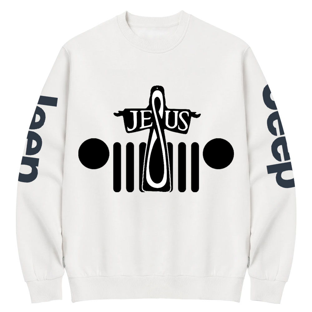Jesus Cross Jp Grille Crew Neck Sweatshirt