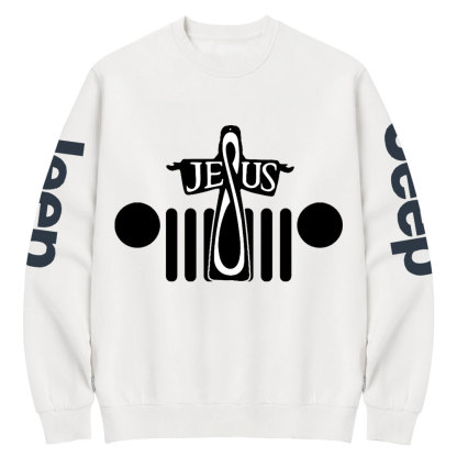 Jesus Cross Jp Grille Crew Neck Sweatshirt