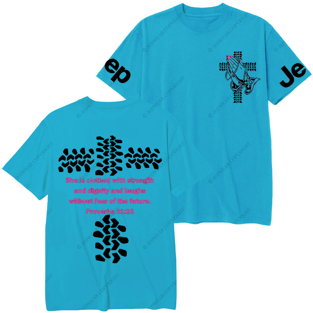 Jp Lover Religious She Is Clothed With Strength T-Shirt