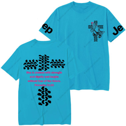 Jp Lover Religious She Is Clothed With Strength T-Shirt