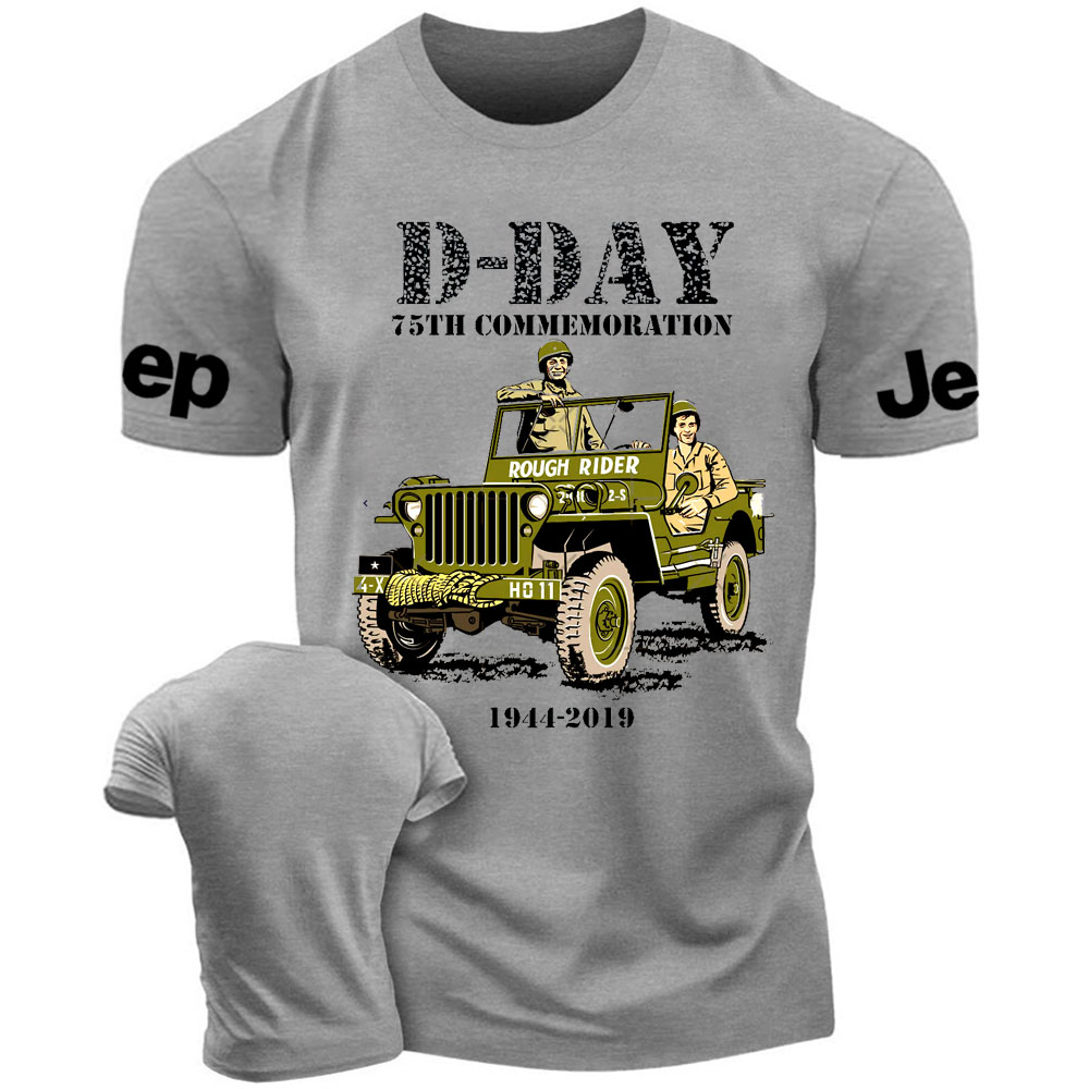 D-DAY 75th Commemoration Veteran Rough Rider Jp T-shirt
