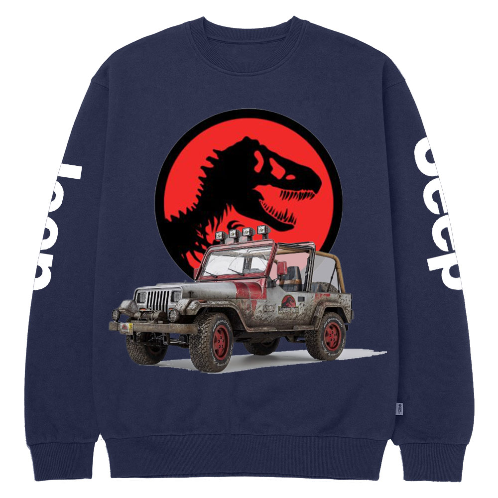 Dinosaur Jp with Red Horror Rex Crew Neck Sweatshirt