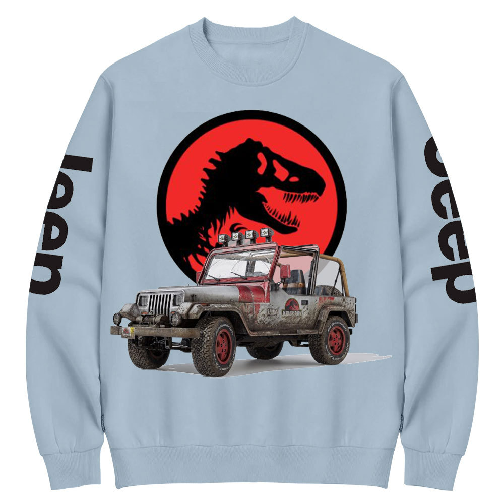 Dinosaur Jp with Red Horror Rex Crew Neck Sweatshirt