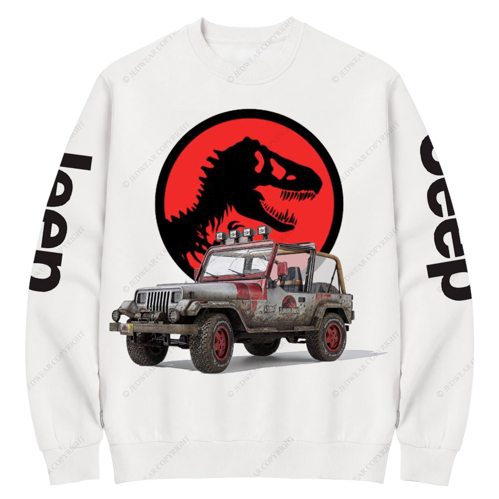 Dinosaur Jp with Red Horror Rex Crew Neck Sweatshirt