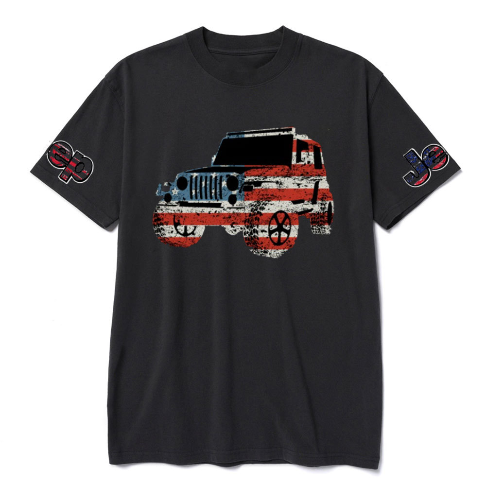 Jping in American Flag Design T-Shirt