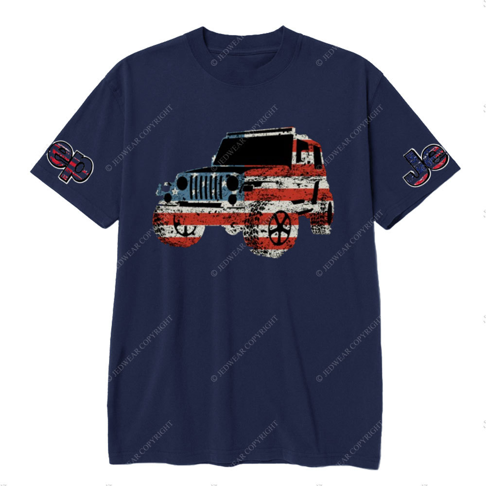 Jping in American Flag Design T-Shirt