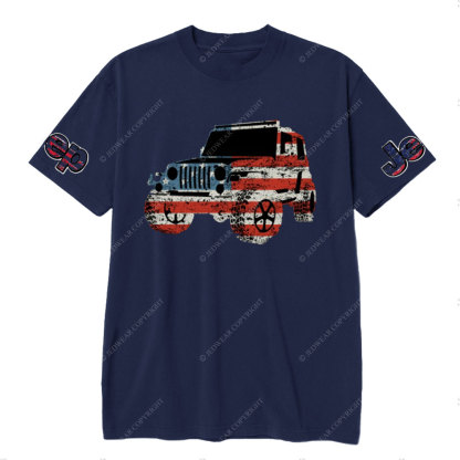Jping in American Flag Design T-Shirt