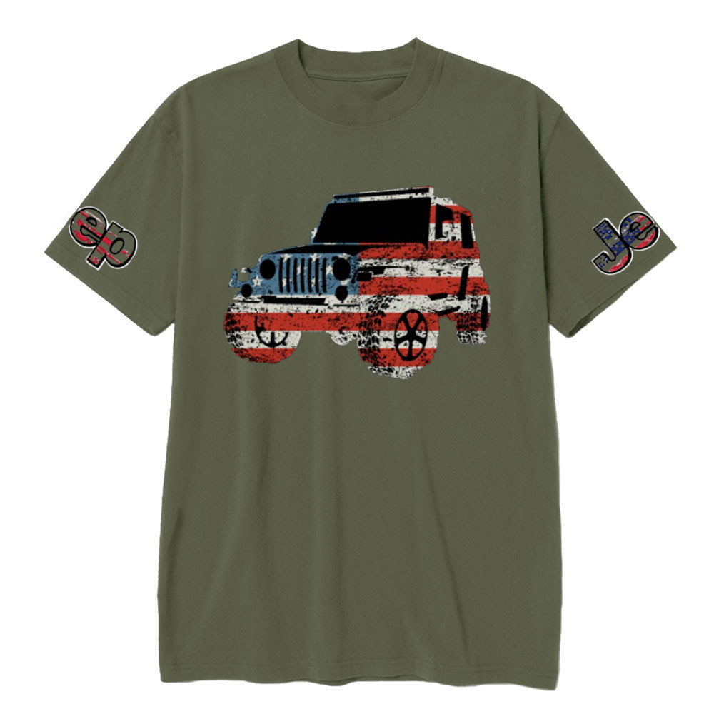 Jping in American Flag Design T-Shirt