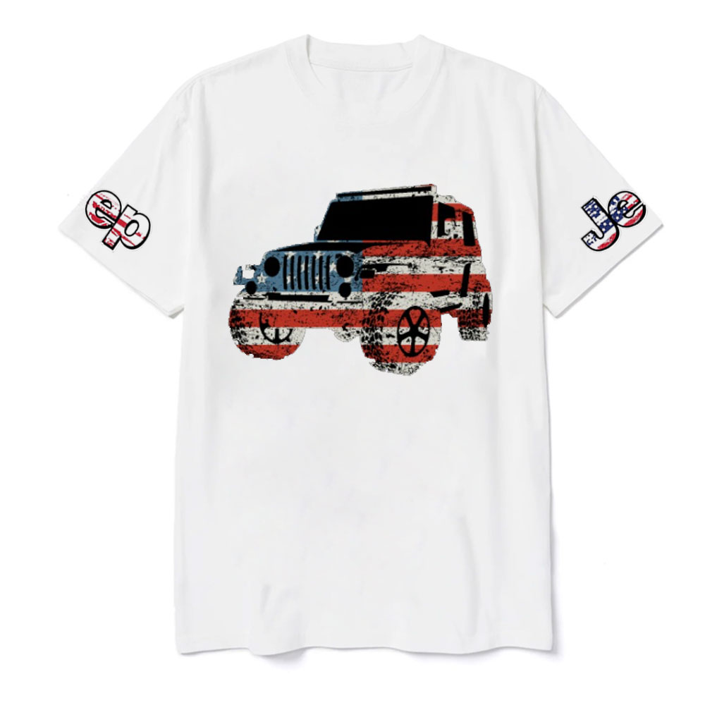 Jping in American Flag Design T-Shirt