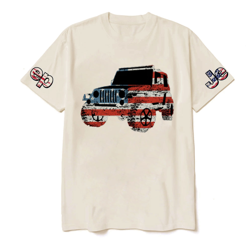Jping in American Flag Design T-Shirt