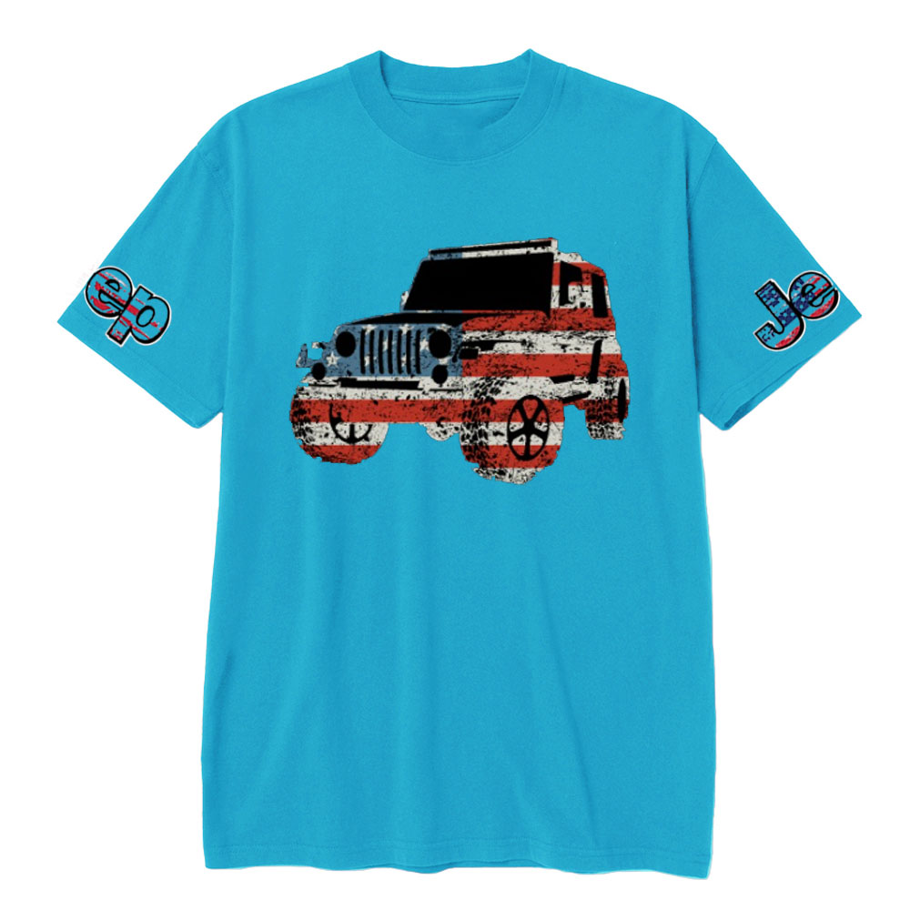 Jping in American Flag Design T-Shirt