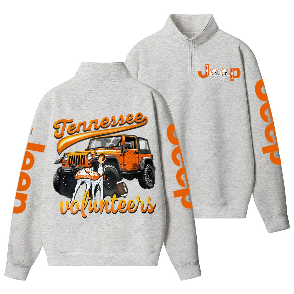 Tennessee Vols Orange Jp Helemet Jp Lover Half-Zip Jacket Sweatshirt